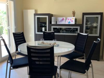 Mesa de comedor con 6 sillas, redonda, extensible, Venjakob