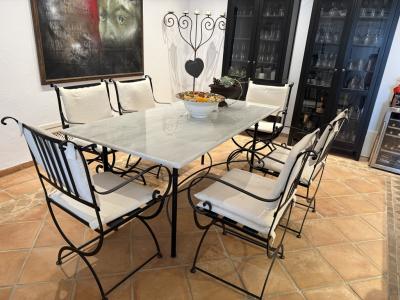 Dining table with 6 chairs for sale