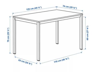 Mesa de comedor blanca