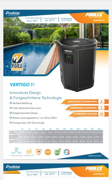 Exclusive pool heaters up to 155 qbm water.
