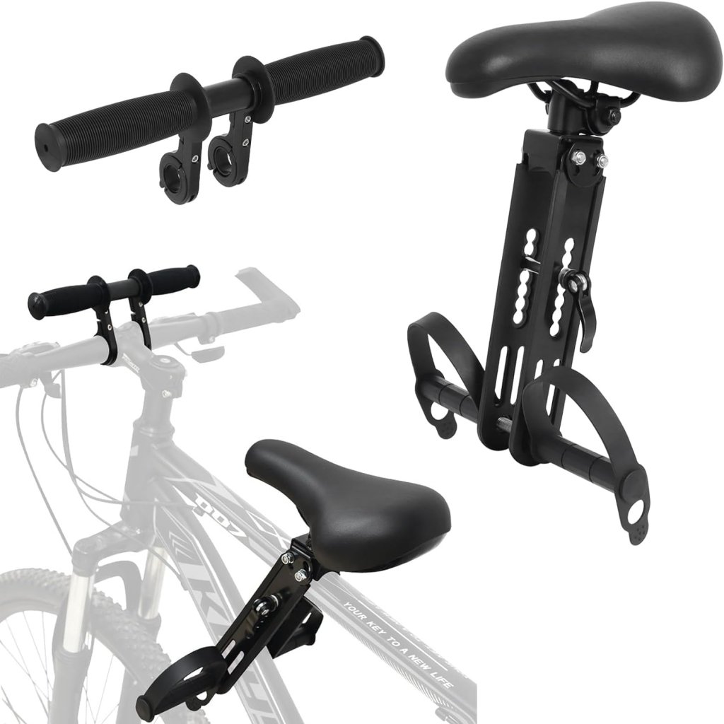 Fahrrad-Kindersitz mit Lenker-Haltegriff zur Montage auf der Fahrradstange