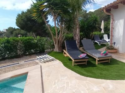Holidays 2027: 2 storey chalet with pool, terraces, AC in a quiet location of Cala LLombards -- CH 1