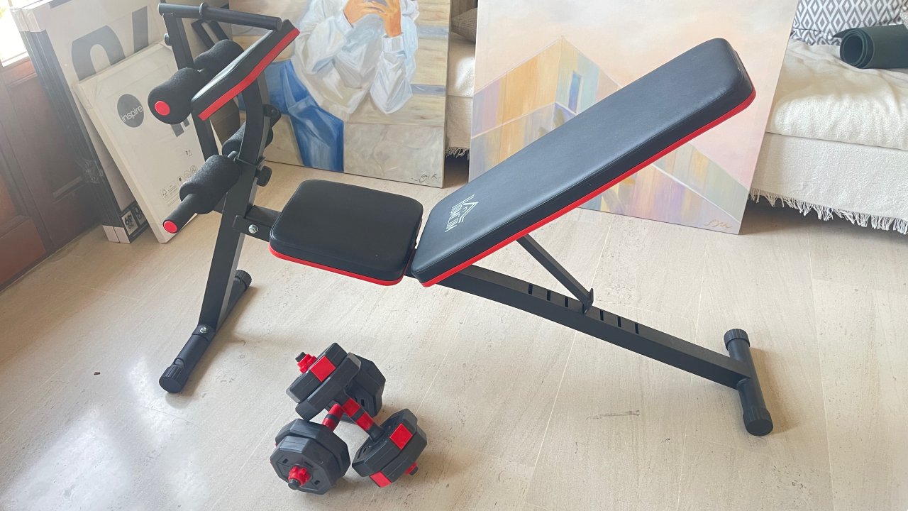 Fitness-Set  verstellbare Hantelbank + 2-in-1 Hantelset 10 kg abzugeben (reserviert)
