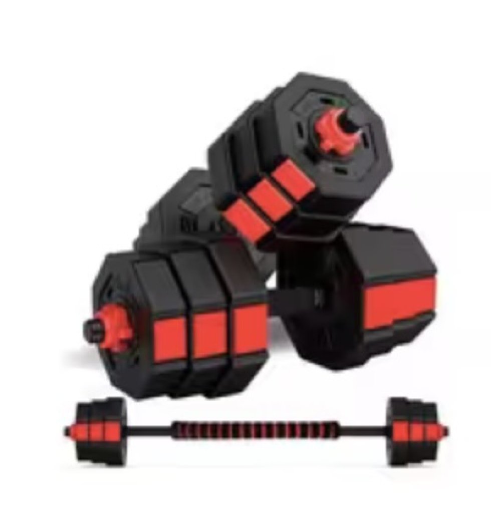 Fitness-Set  verstellbare Hantelbank (vorhanden) + 2-in-1 Hantelset 10 kg