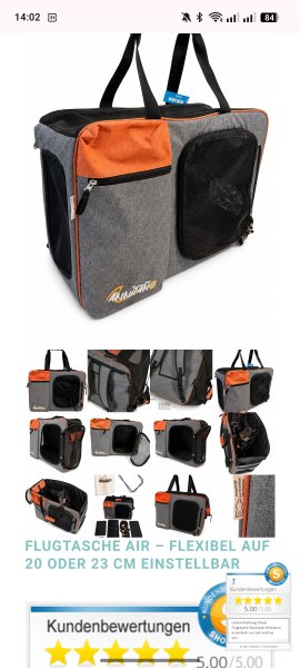 Bolsa de transporte aéreo para perros