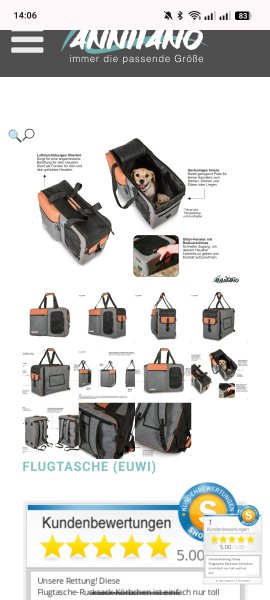 Bolsa de transporte aéreo para perros