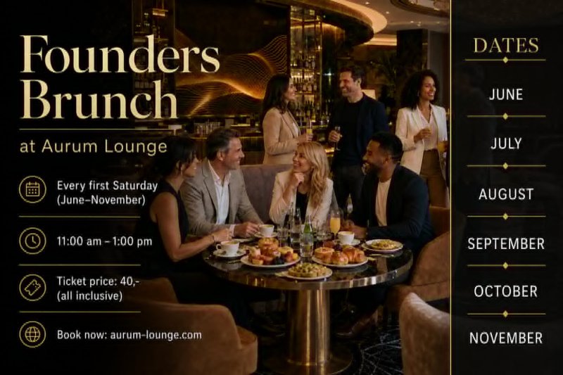 Founders Brunch in der Aurum Lounge Mallorca - für balearische Unternehmer