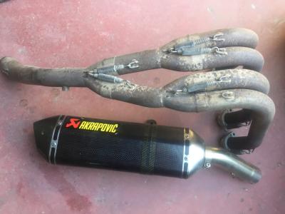 Für Yamaha FZ8 Akrapovic Full Escape mit Sammlern und Frynojet Power Cetralite