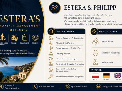 Full-service property management in Mallorca: cleaning, pool, garden, rental & sale