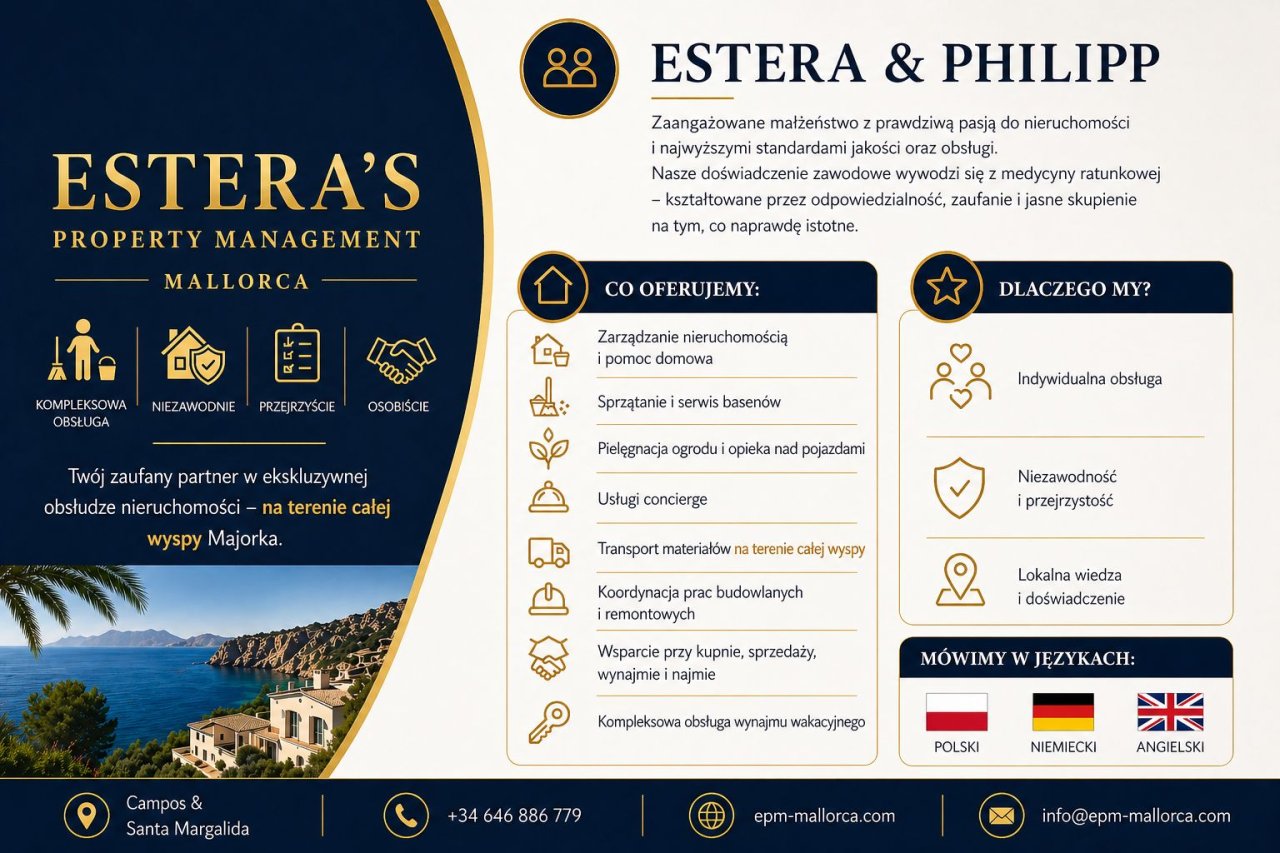 Full-service property management in Mallorca: cleaning, pool, garden, rental & sale