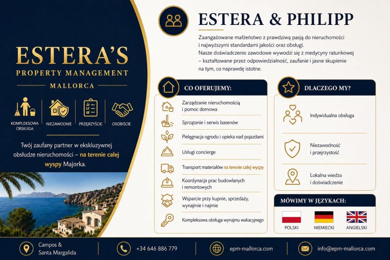 Full-service property management in Mallorca: cleaning, pool, garden, rental & sale