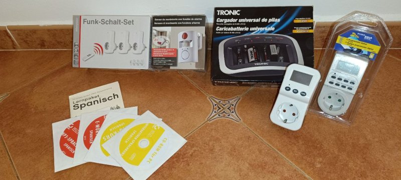 Set de interruptores inalámbricos, alarma, cargador de batería, temporizador, etc.