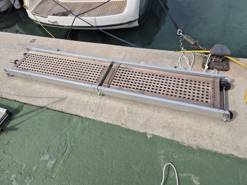 Gangway teak grating 2 meters, foldable