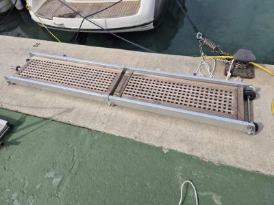 Gangway teak grating 2 meters, foldable