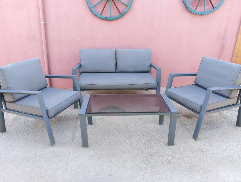 Muebles jardín aluminio.