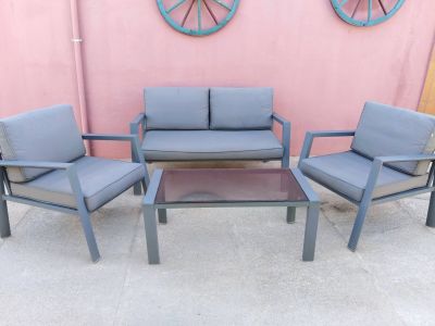 Muebles jardín aluminio.