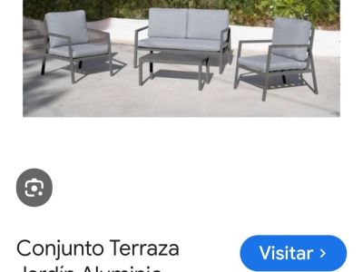 Muebles jardín aluminio.