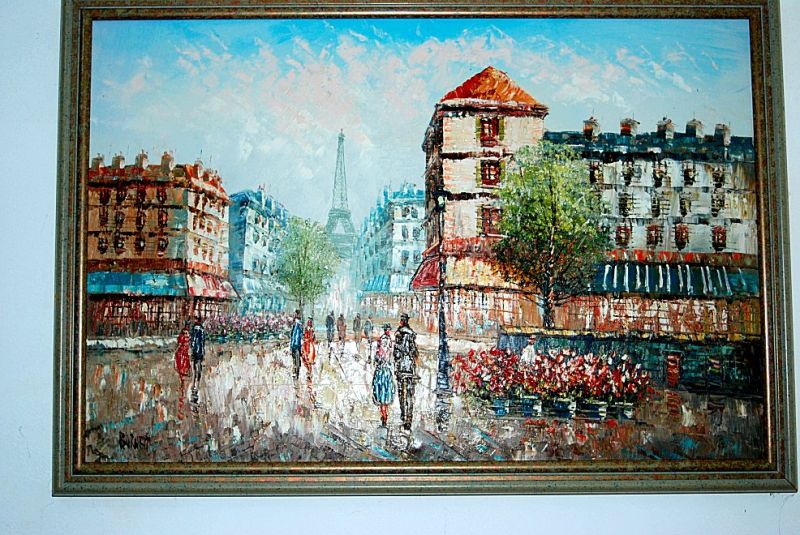 Gemälde Öl auf Leinwand, Caroline Burnett. Signiertes Ölgemälde mit Rahmen