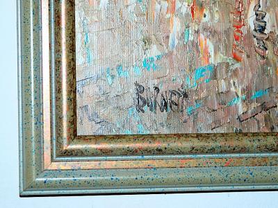 Gemälde Öl auf Leinwand, Caroline Burnett. Signiertes Ölgemälde mit Rahmen