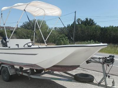 GFK boat 20 HP 4-stroke Suzuki with trailer · Fishing / Angler boat
