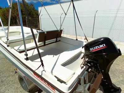 GFK boat 20 HP 4-stroke Suzuki with trailer · Fishing / Angler boat