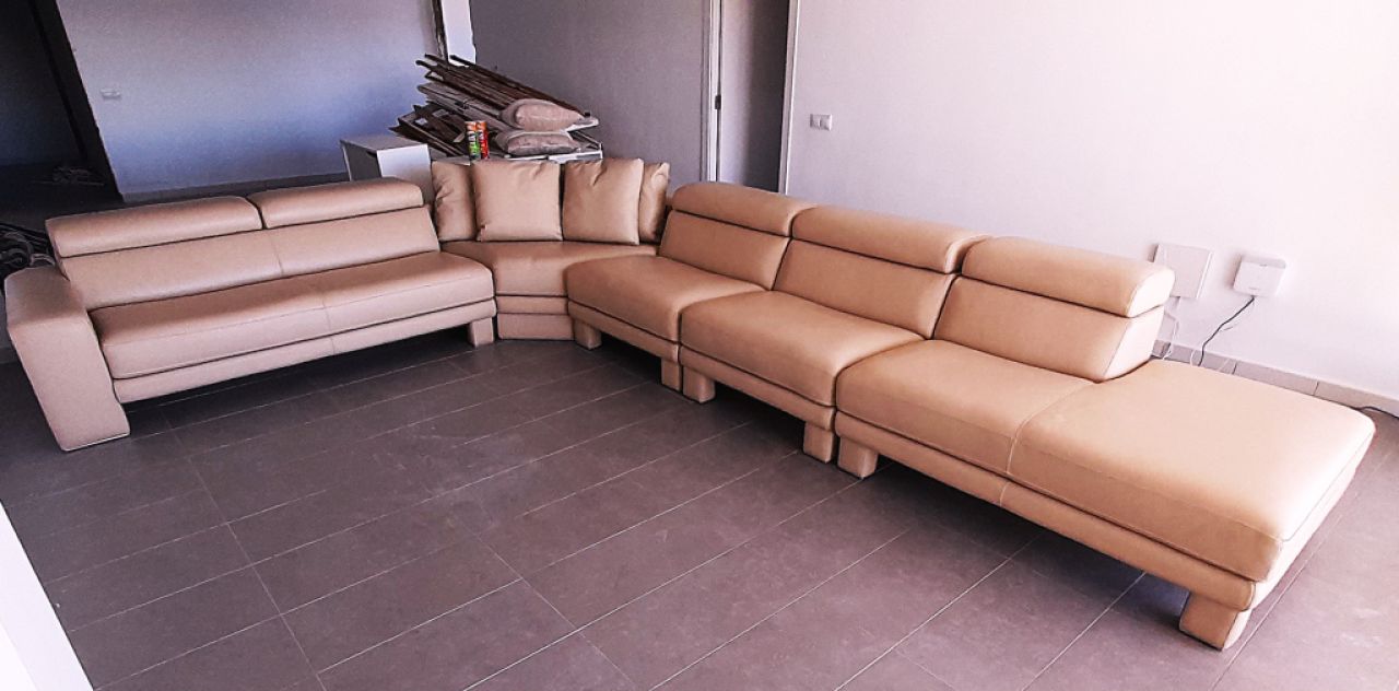 Gigantic real leather sofa