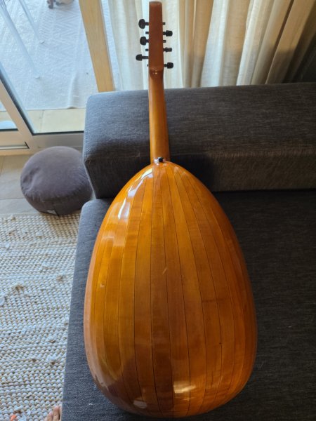 Gitarrenlaute / Lautengitarre  Nachbau, 6 Saiten, gewölbter Holzkorpus