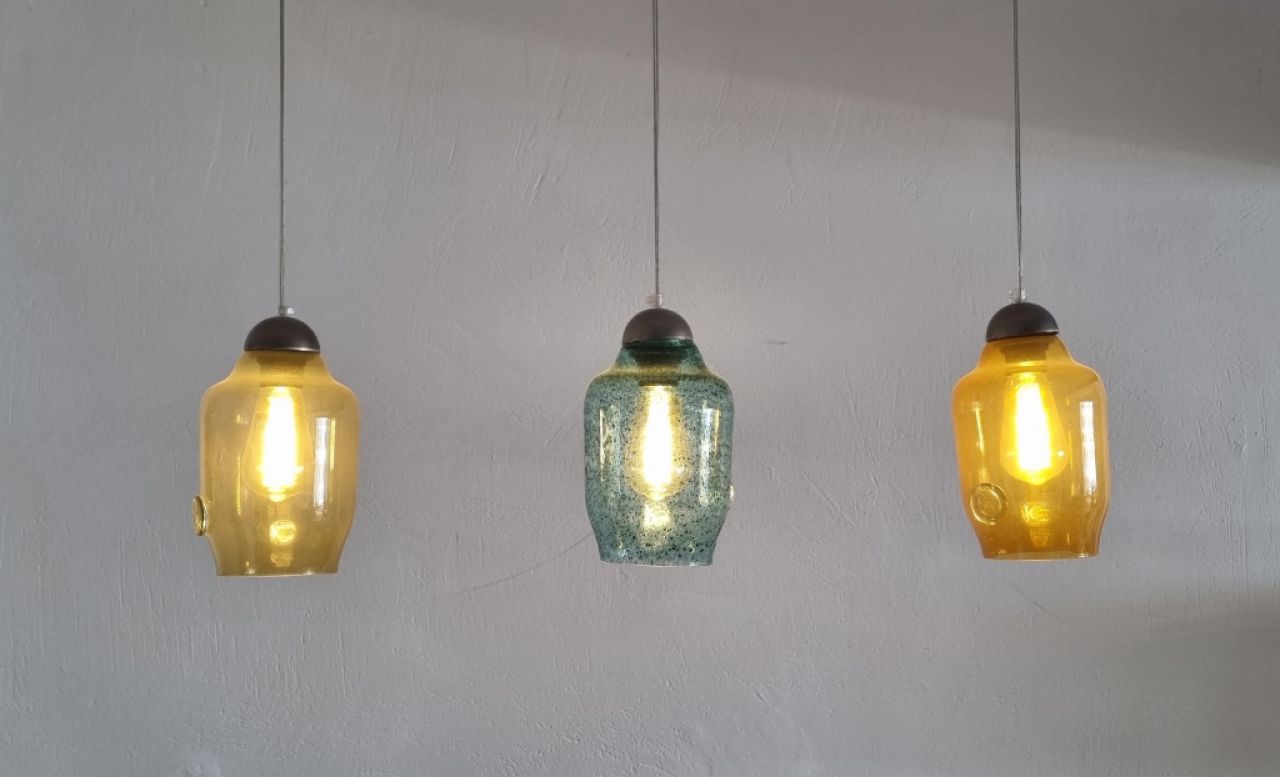 Glas Hängelampen 3fach