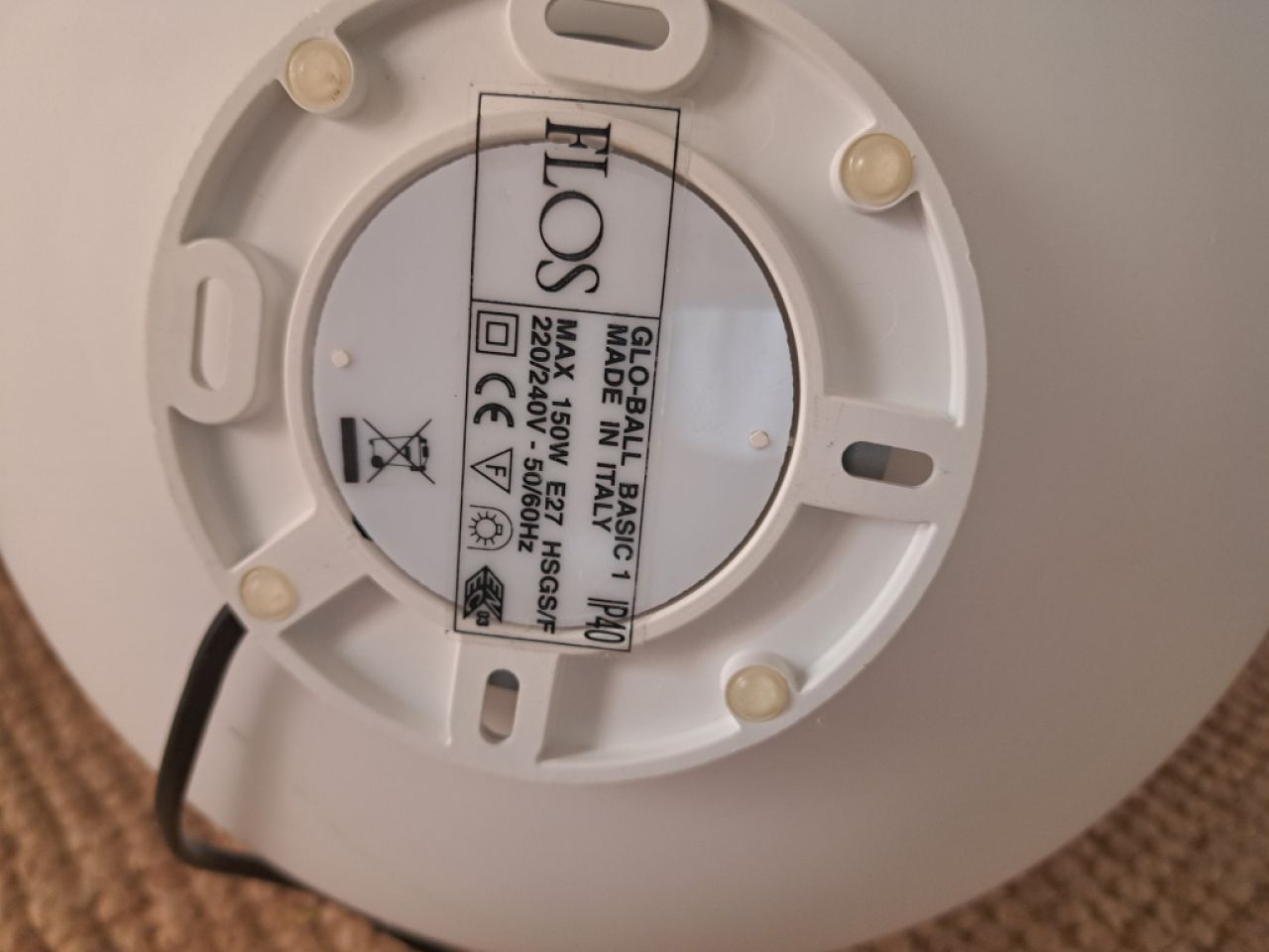 Glas Kugel Lampe FLOS