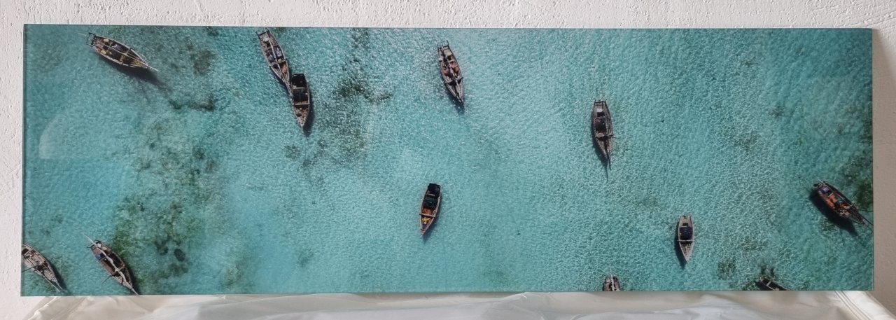 Glasbild Boote