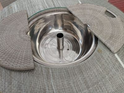 Glastisch mit 6 Stühlen