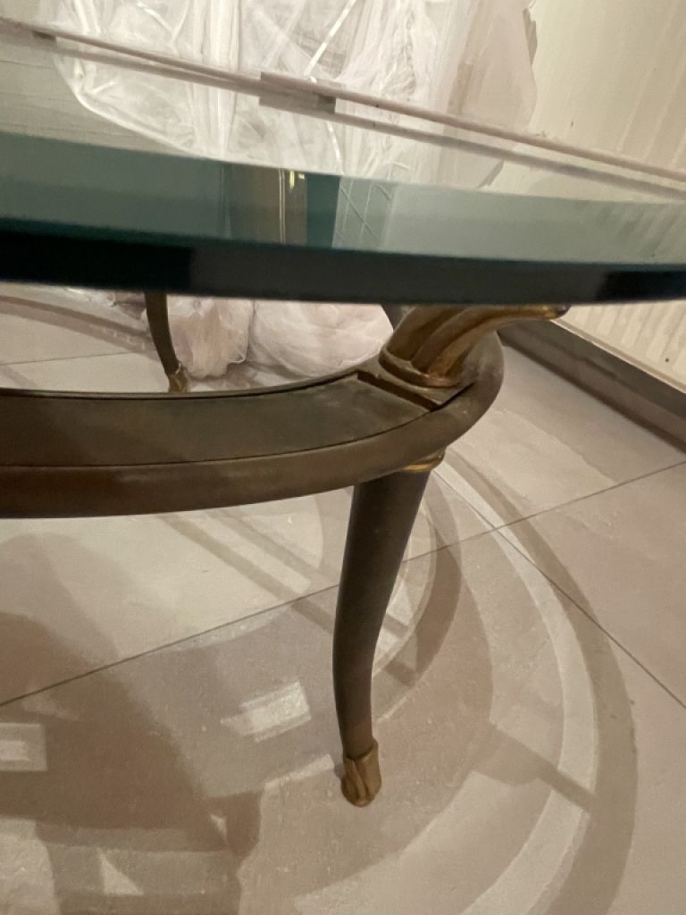 Glass table living room