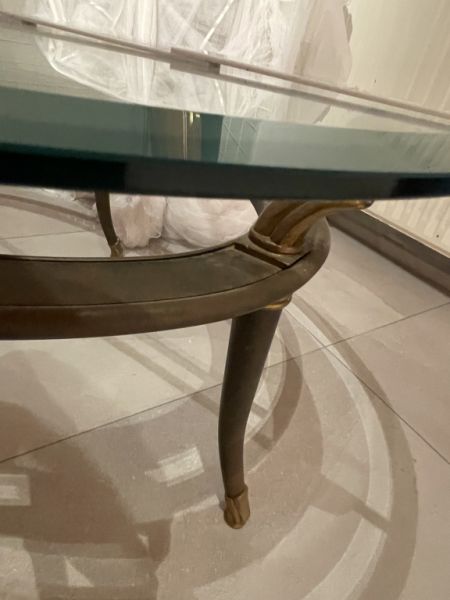 Glass table living room