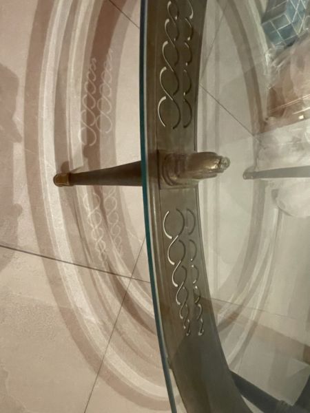 Glass table living room