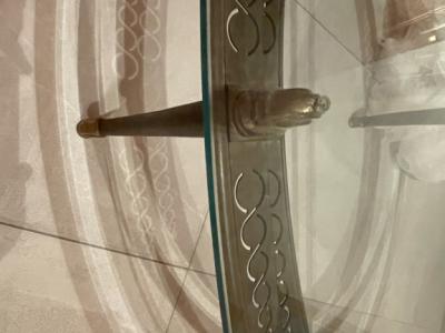 Glass table living room