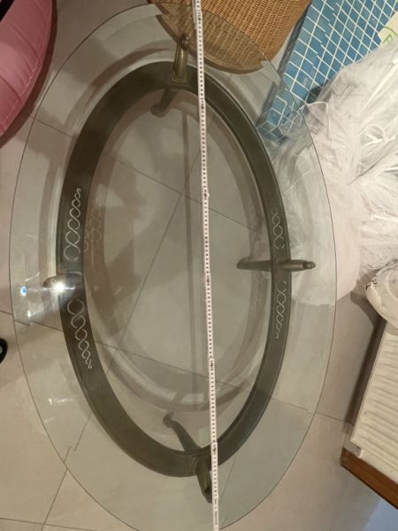 Glass table living room