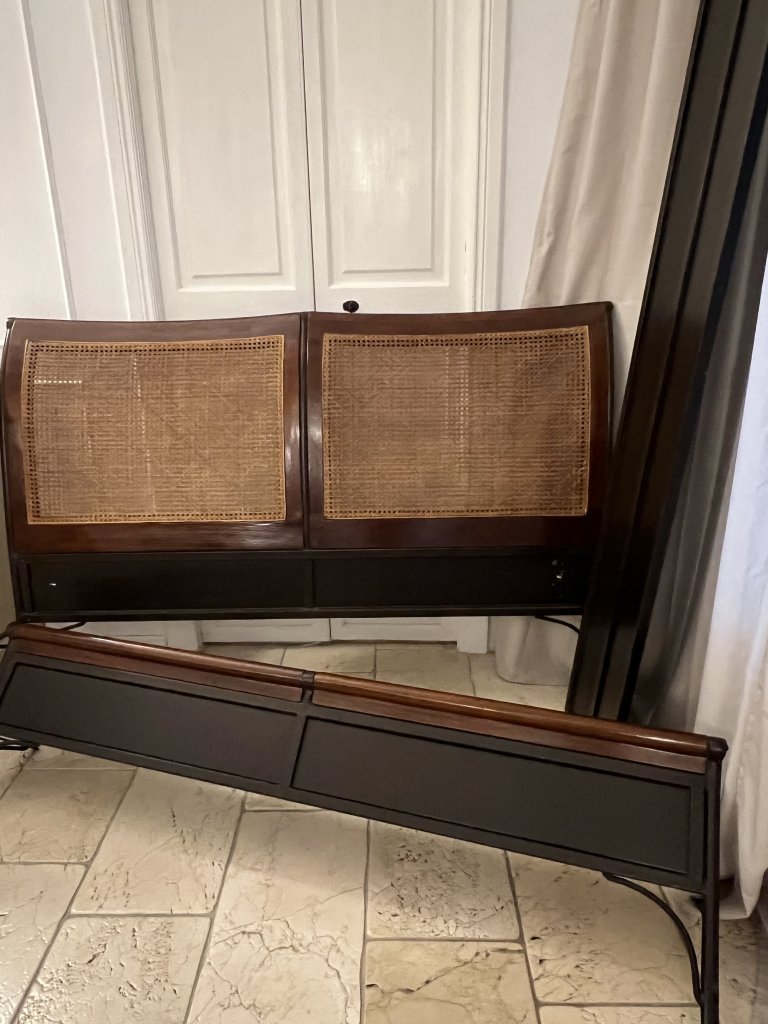 GRANGE Bett 160X200 cm mit Wiener Geflecht Kopfteil