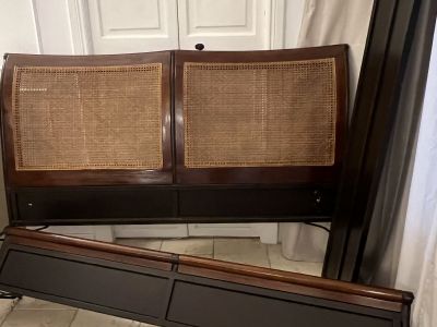GRANGE Bett 160X200 cm mit Wiener Geflecht Kopfteil
