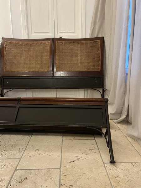 GRANGE Bett 160X200 cm mit Wiener Geflecht Kopfteil