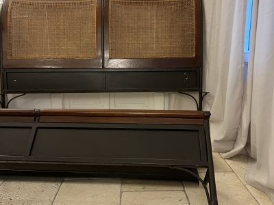 GRANGE Bett 160X200 cm mit Wiener Geflecht Kopfteil
