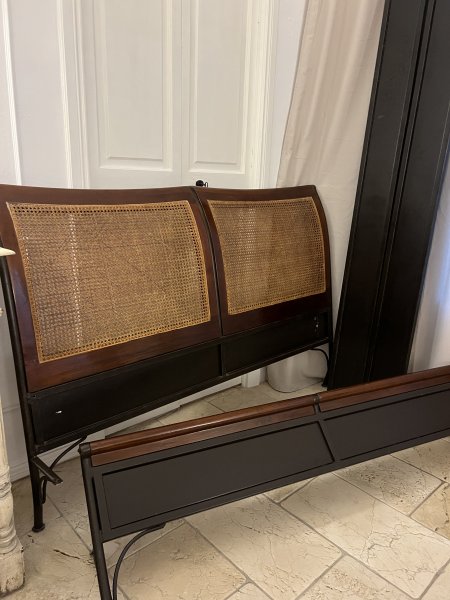 GRANGE Bett 160X200 cm mit Wiener Geflecht Kopfteil