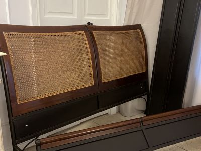 GRANGE Bett 160X200 cm mit Wiener Geflecht Kopfteil