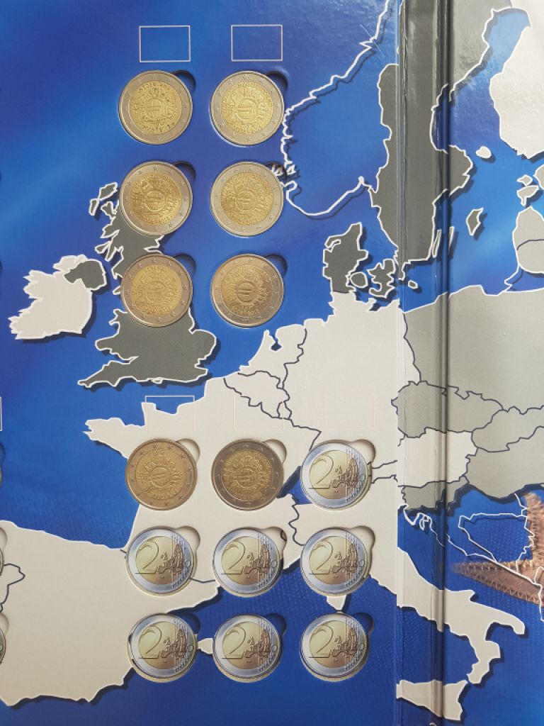 Große Euromünzsammlung in 4 Alben – 228 Münzen – Sammler