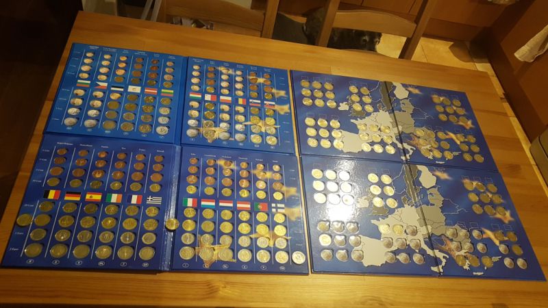 Große Euromünzsammlung in 4 Alben – 228 Münzen – Sammler