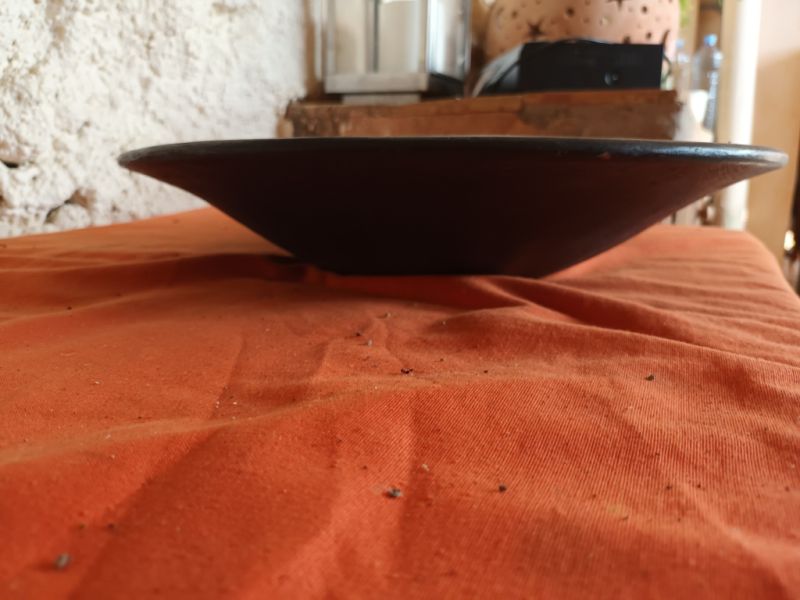 Large fruit ceramic bowl with glass stones