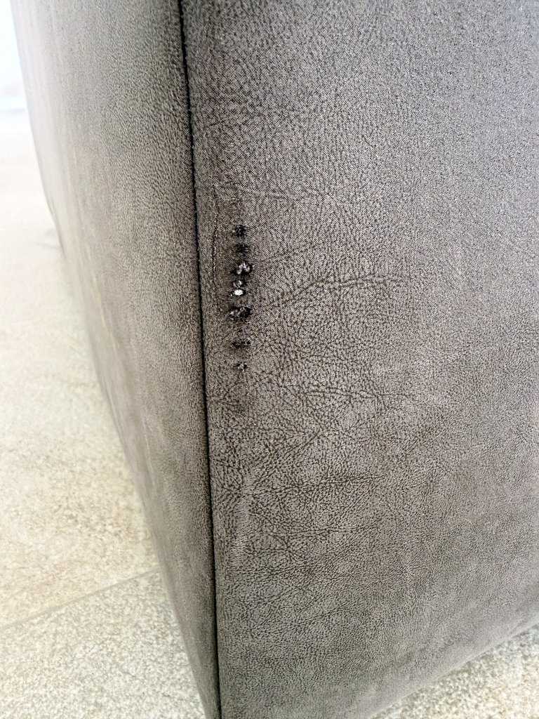 Large sectional sofa grey 320 cm + ottoman