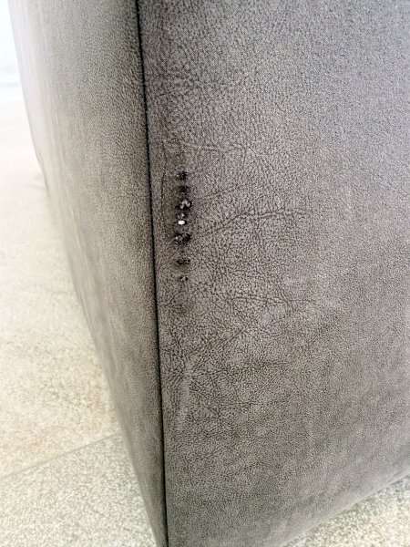 Large sectional sofa grey 320 cm + ottoman