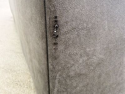 Large sectional sofa grey 320 cm + ottoman