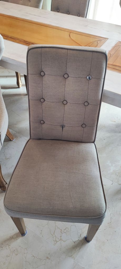 Großer Esstisch in Handarbeit gefertigt/echtes Holz inkl. 6x Riviera Maison Esstühle