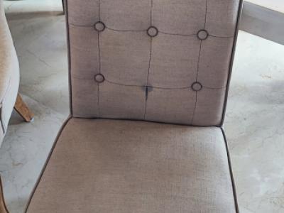 Großer Esstisch in Handarbeit gefertigt/echtes Holz inkl. 6x Riviera Maison Esstühle